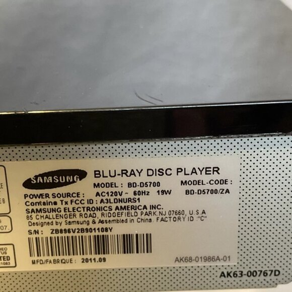 Samsung DVD BluRay Player Model BD-D5700 No Remote! DVD - Picture 13 of 14